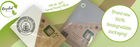 New Packaging for Recycled Paper Company showcasing biodegradable film packaging recycled, environmentally friendly alternative to traditional plastics.